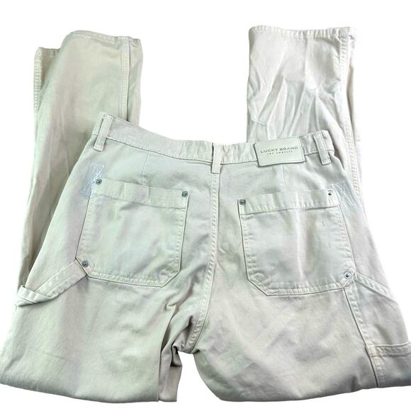 Lucky Brand Light Khaki High Rise Mom Carpenter Pants - Picture 9 of 9
